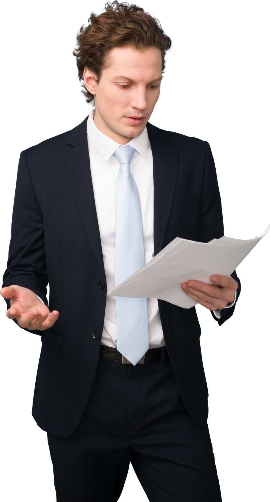 Man Explaining Document